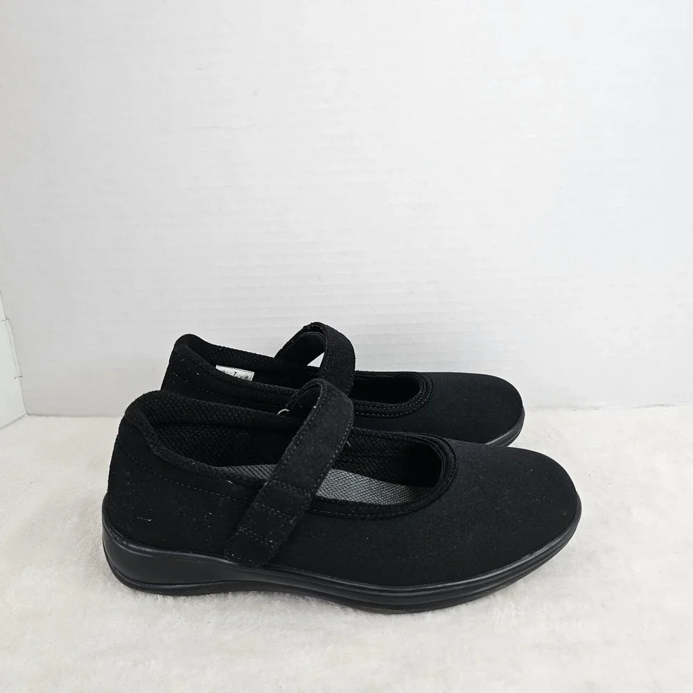 Orthofeet Springfield Mary Jane Shoes Womens Size 7B Black Comfort Orthopedic